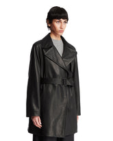 Black Siempra Leather Coat | PDP | Antonia