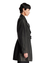 Black Siempra Leather Coat | PDP | Antonia