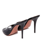 Black Elodie 105 Patent Mules | PDP | Antonia