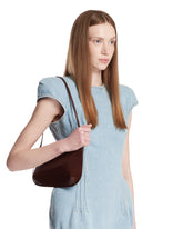 Brown Loge Leather Shoulder Bag | PDP | Antonia