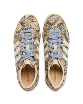 Beige Japan Python-Print Sneakers | PDP | Antonia