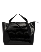 Tote In Pelle Croc-Embossed Nera LM1 - LA MAMA | PLP | Antonia