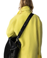 LM1 Black Lacquer Croc-Embossed Leather Tote | PDP | Antonia