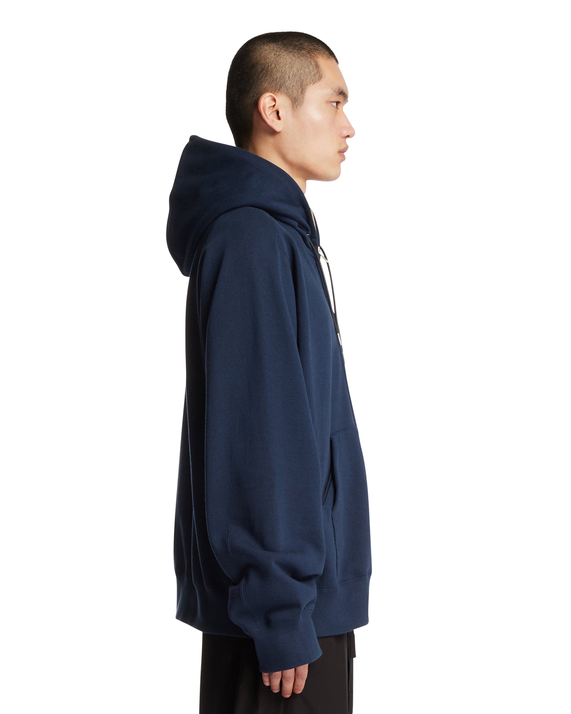 Sacai x Carhartt WIP Blue Cotton Jersey Hoodie | SACAI - Antonia