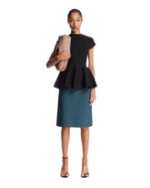 Black Peplum Knit Top | PDP | Antonia