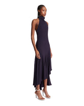 Purple Asymmetric Viscose Dress | PDP | Antonia