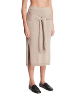 Beige Trompe L'Oeil Skirt | PDP | Antonia