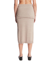 Beige Trompe L'Oeil Skirt | PDP | Antonia