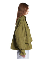 Giacca In Cotone Multitasche Verde | PDP | Antonia