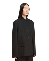 Black Overlay Suit Jacket | PDP | dAgency