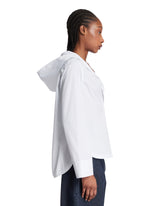 White Hooded Shirt | PDP | Antonia