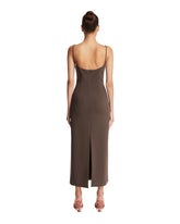 Brown Wool Midi Dress | PDP | Antonia