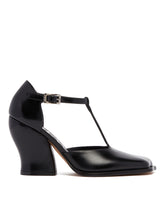 Black Wave T-Bar Pumps | PDP | Antonia