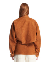 Brown Cindy Contour Suede Jacket | PDP | Antonia