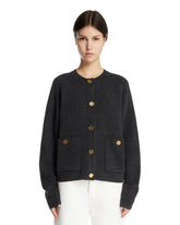 Gray Jewel-Button Cardigan - Women's knitwear | PLP | Antonia