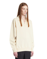 White Cotton Polo Sweater | PDP | Antonia
