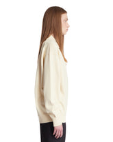 White Cotton Polo Sweater | PDP | Antonia