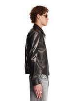 Black Leather Zip Jacket | PDP | Antonia