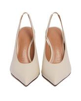 White Slingback Pumps | PDP | Antonia