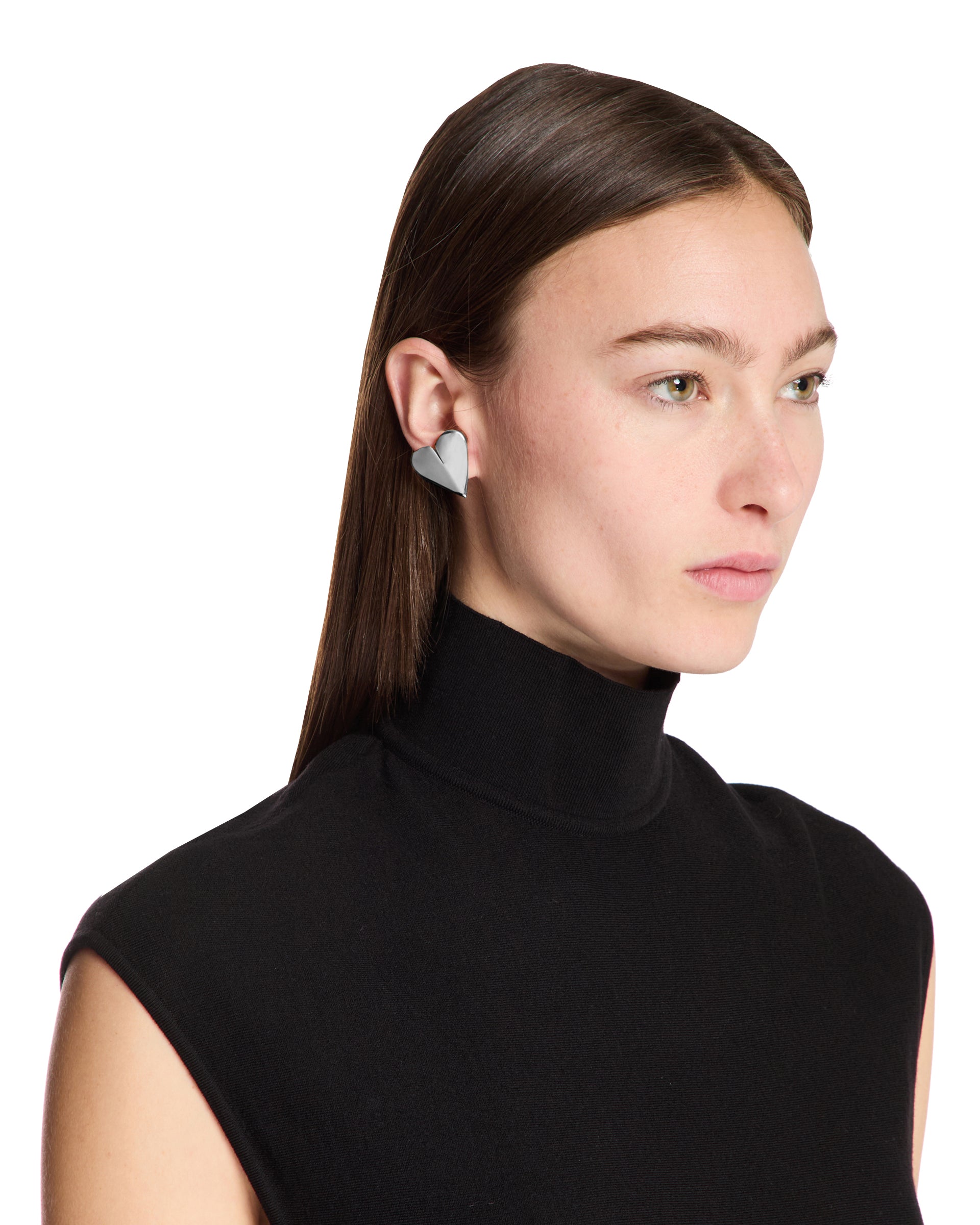 Silver Le Coeur Torn Earrings | ALAIA - Antonia Silver Le Coeur Torn Earrings | ALAIA - Antonia