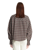 Gray Checkered Cropped Shirt | PDP | Antonia