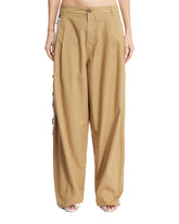 Beige Phebe Cotton Pants - Women's trousers | PLP | dAgency