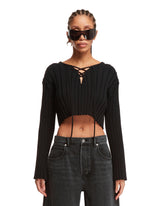 Black Cropped sweater - Women's knitwear | PLP | dAgency