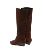 Brown Suede Cowboy Boots | PDP | Antonia