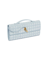 Light Blue Suede Andiamo Clutch | PDP | Antonia