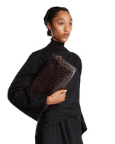 Brown Crocodile-Embossed Clutch - New arrivals women's bags | PLP | Antonia
