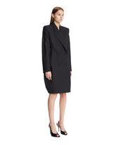 Black Double-Breasted Rounded Coat | PDP | Antonia
