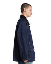 Levi's x Barbour Blue Bedale Denim Jacket | PDP | Antonia