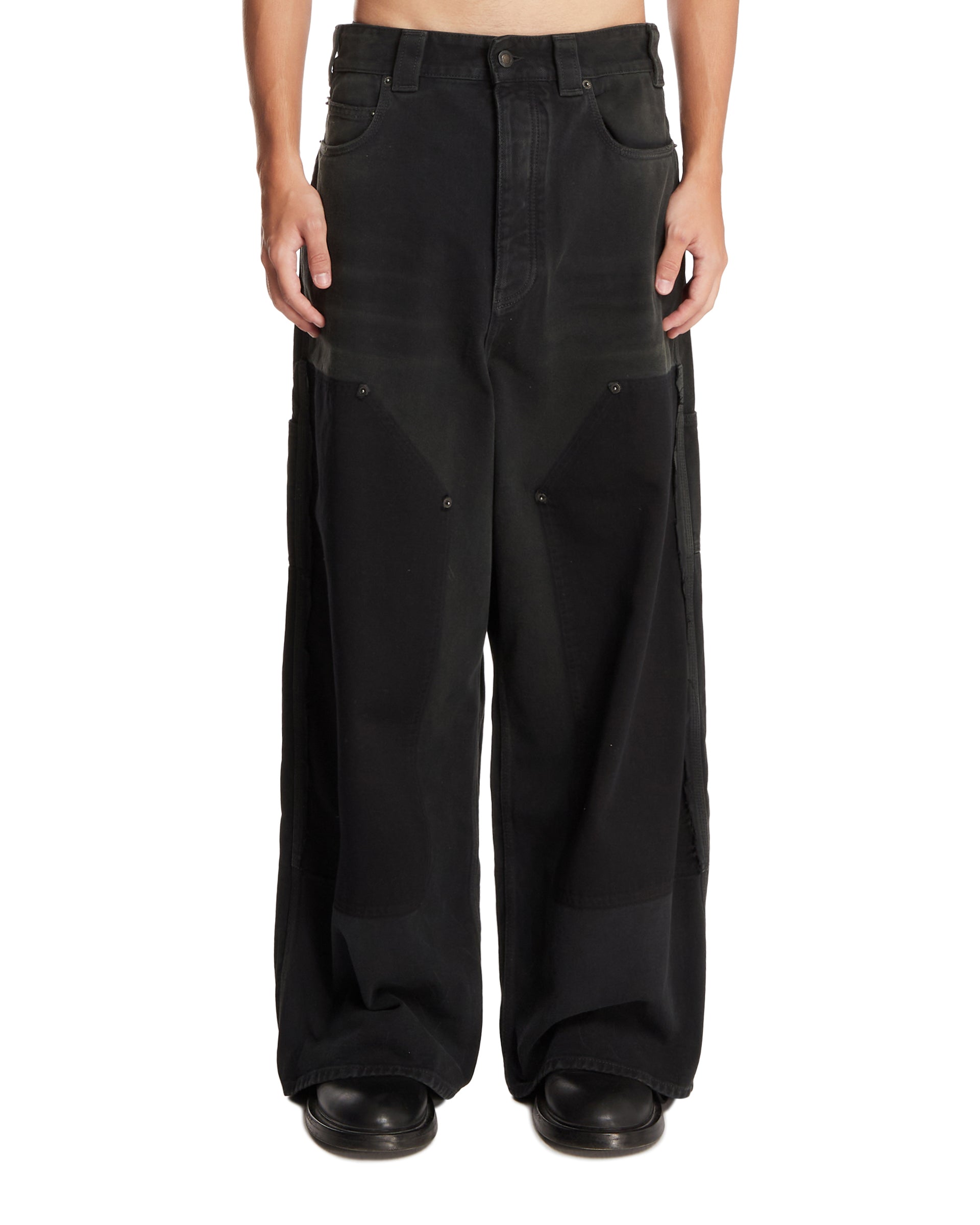 Black Baggy Ripped Off Pants | BALENCIAGA - Antonia
