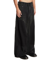 Black Baggy Ripped Off Pants | PDP | Antonia