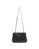 Black Large Leather Bourse Pouch | PDP | Antonia