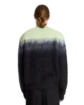 Black Mohair Jacquard Crewneck Sweater | PDP | Antonia