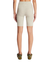 Beige Ribbed Biker Shorts | PDP | Antonia