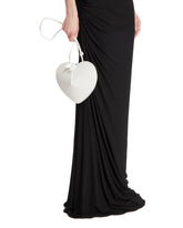 White Leather Coeur Shoulder Bag | PDP | Antonia