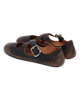 Brown Crossed Flat Ballerinas | PDP | Antonia