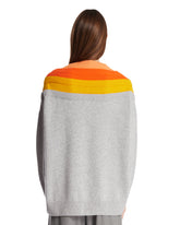 Gray Trompe L'Oeil Wool Sweater | PDP | Antonia