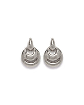Silver Blow Up Teardrop Earrings | PDP | Antonia