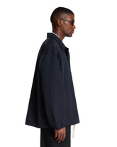 Overshirt Blu In Tessuto Tecnico | PDP | Antonia