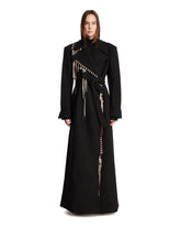 Black Embellished Long Wool Coat - Women's Coats | PLP | Antonia