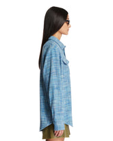 Blue Space-Dye Cashmere Shirt | PDP | Antonia