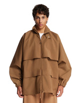 Beige Wool Multi-Panel Jacket | PDP | Antonia