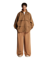 Beige Wool Multi-Panel Jacket | PDP | Antonia