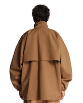 Beige Wool Multi-Panel Jacket | PDP | Antonia