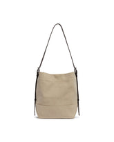 Beige Belted Canvas Bag | PDP | Antonia