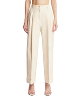 White Vittoria Work Trousers - UMIT BENAN WOMEN | PLP | Antonia