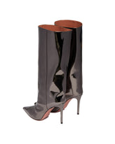 Stivali Fiona In Pelle Argentati | PDP | Antonia